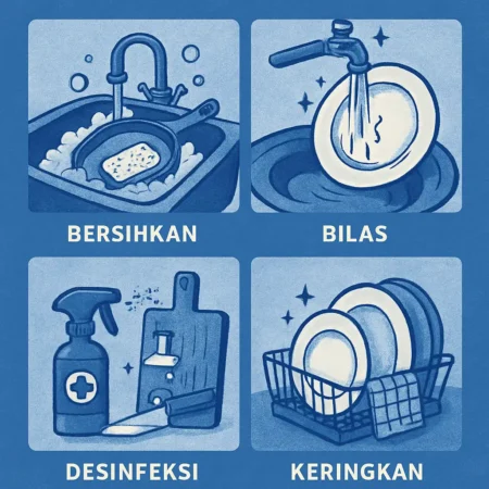 Cara Membersihkan Peralatan Dapur agar Bebas Bakteri